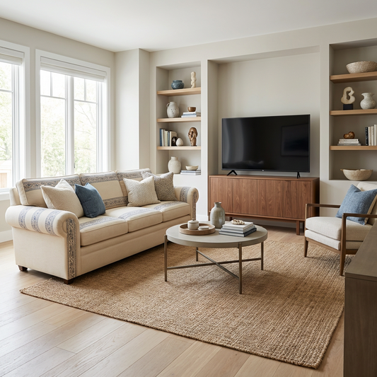 Classic 3-Seater Fabric Sofa