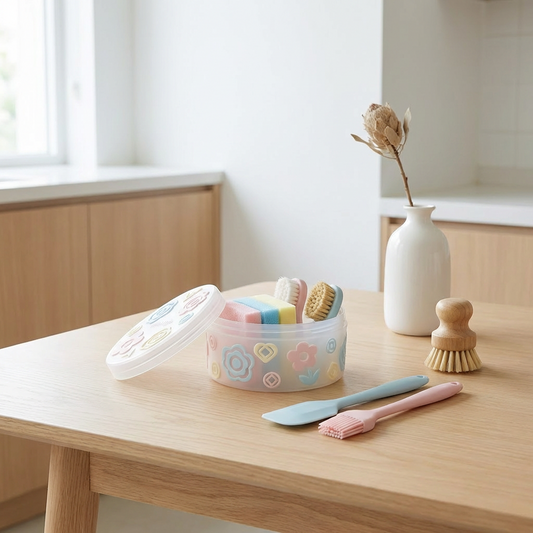 Floral Frosted Food Storage Container