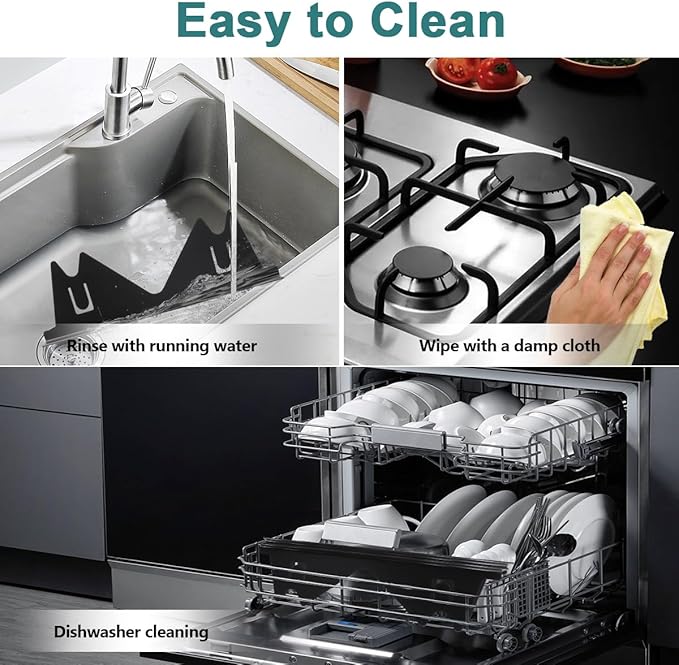 🔥 🎁Retractable Stainless Steel Stove Gap Covers installed beside stove