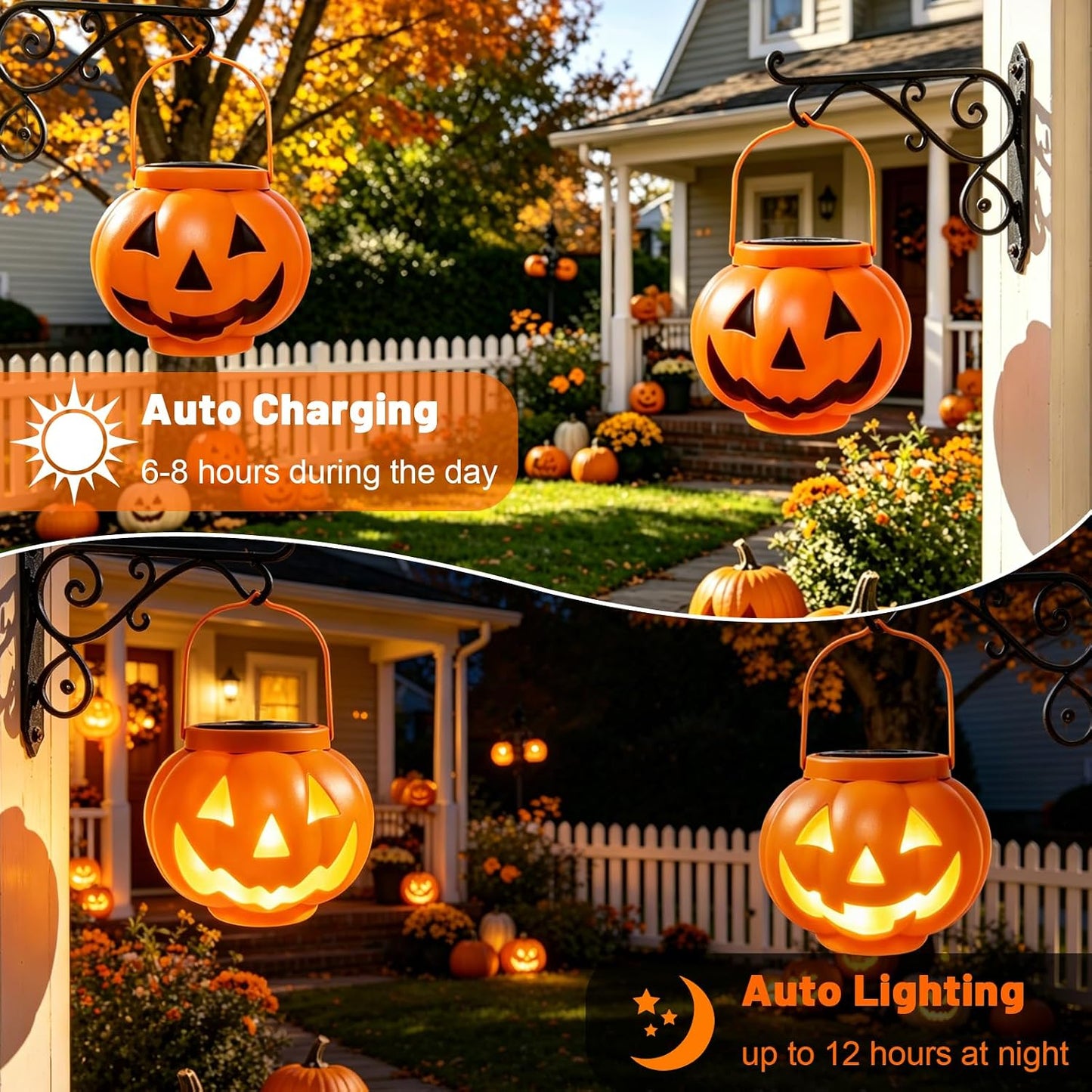Solar Halloween Pumpkin Lantern Outdoor Decor 🎃✨