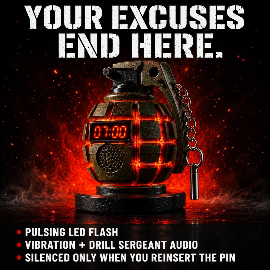 Grenade Alarm Clock detail view