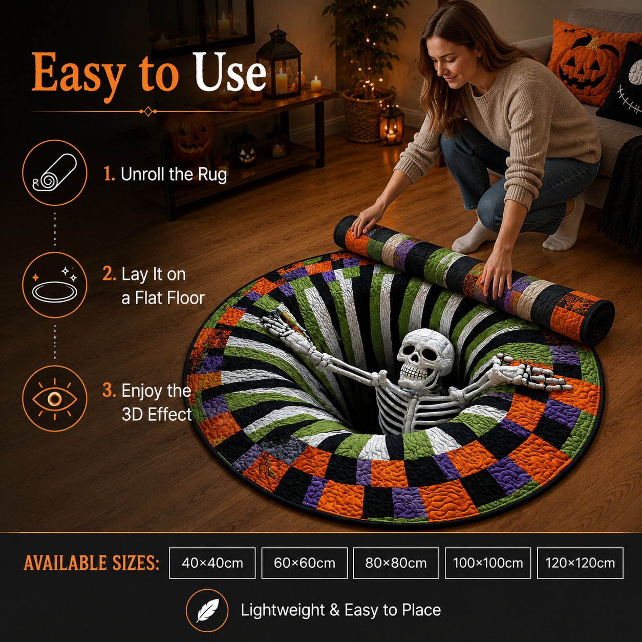 💀 Step Into the Scare — Turn Your Floor into a 3D Halloween Trap! 🎃 quality detail