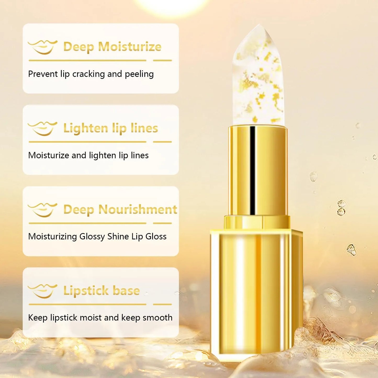 ✨Transferproof Color-Changing Lipstick💄CrystalClear Color Alchemy 💋 Auto-Tints on Contact!