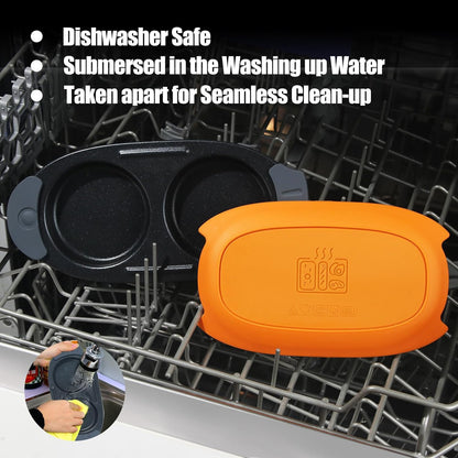 Quick-Heat Microwave Egg Cooker|Poacher|fryer-Multi-Use microwave egg maker for Breakfast Sandwiches