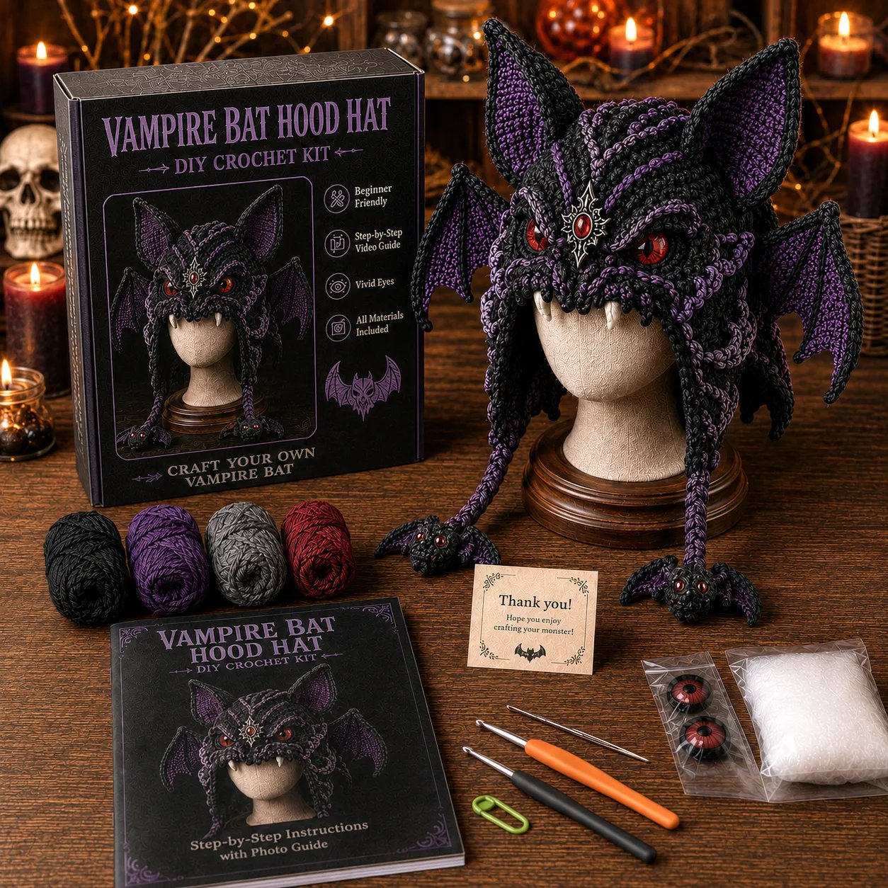 🦇 Vampire Bat Hood