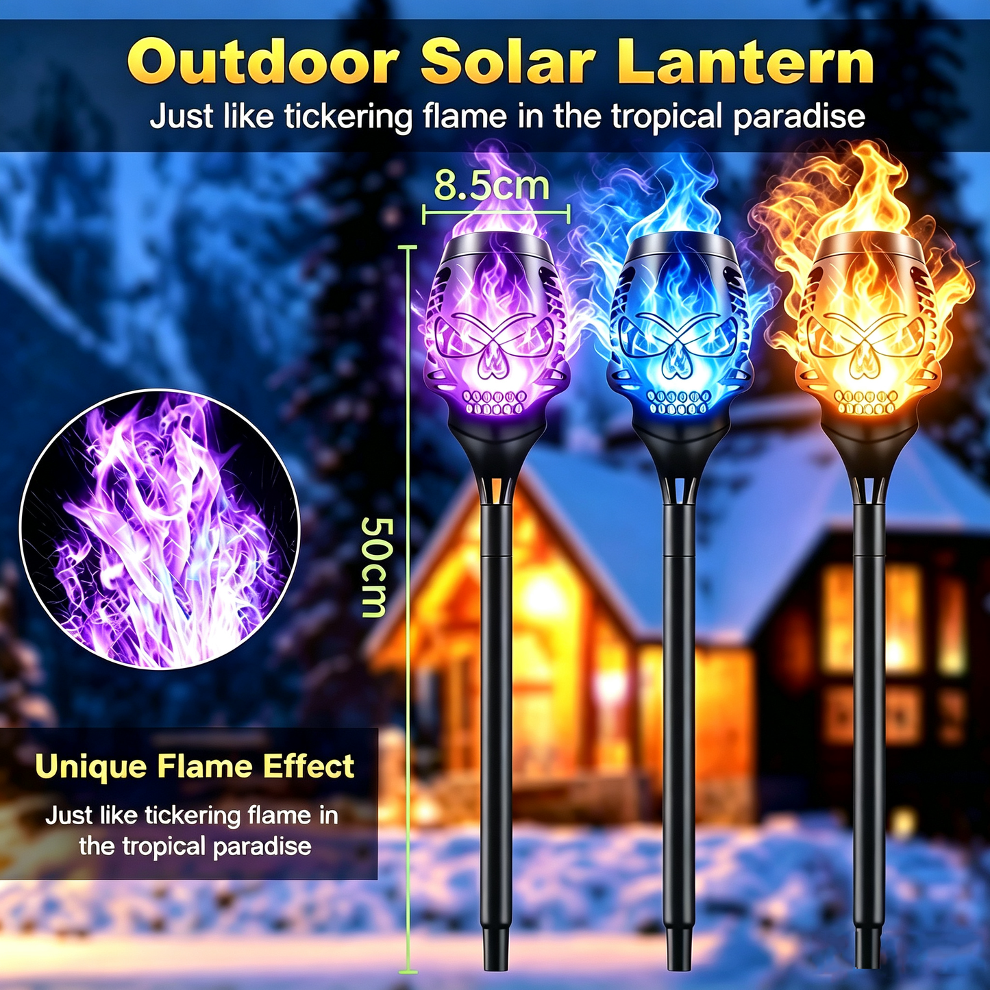 🔥Halloween Early Bird Special Sale 55% OFF🔥Halloween Solar Skull Flame Lights💀