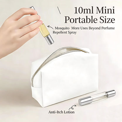 2-in-1 Glass Perfume Atomizer Bottle with Roller Ball, Portable Refillable Spray Bottle for Perfume, Essential Oils & Floral Water
