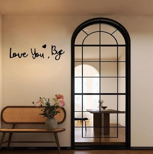 Love you Bye ✨Wooden Wall Hanging Sign Decoration - No Wall Damage in home hallway