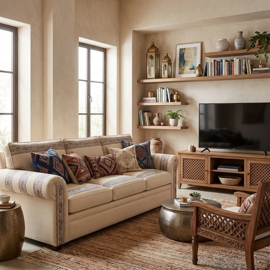 Classic 3-Seater Fabric Sofa