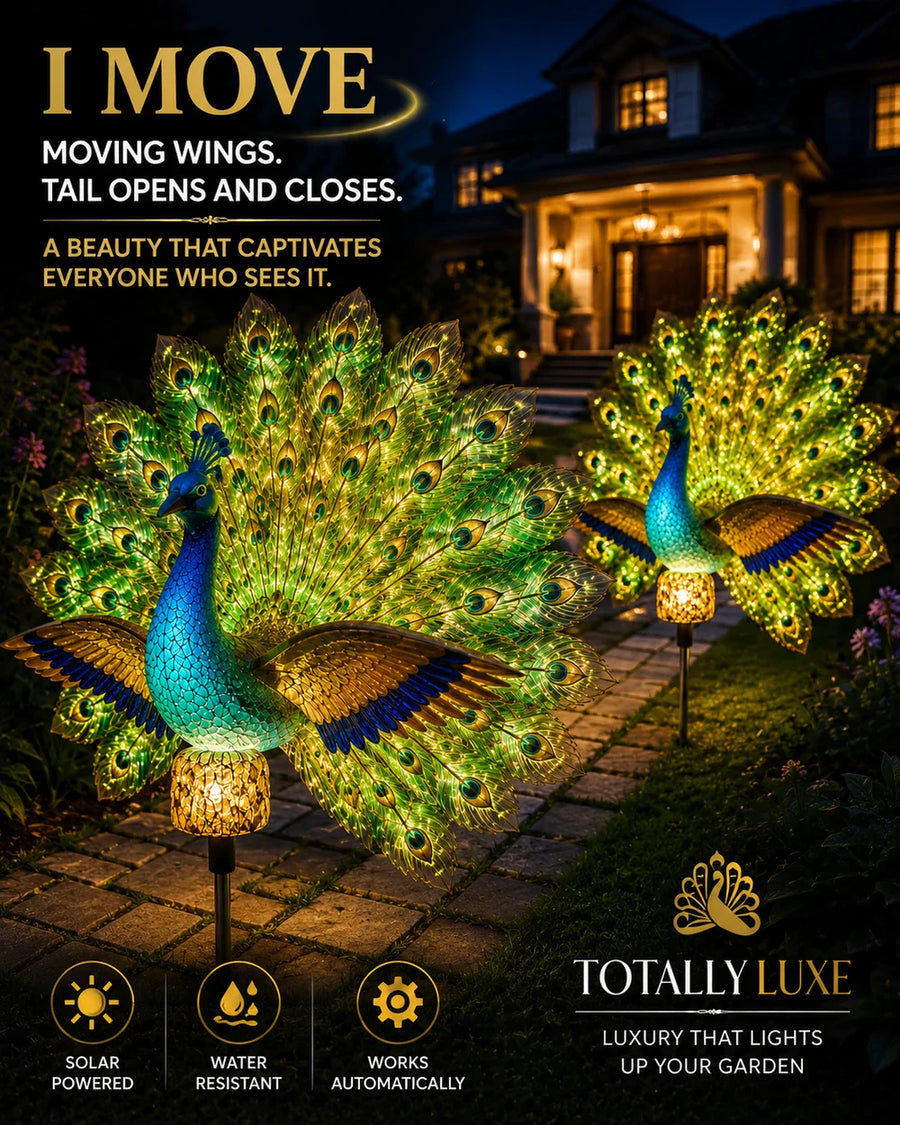 Solar Peacock Garden Sculpture specifications