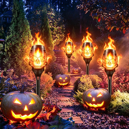 🔥Halloween Early Bird Special Sale 55% OFF🔥Halloween Solar Skull Flame Lights💀