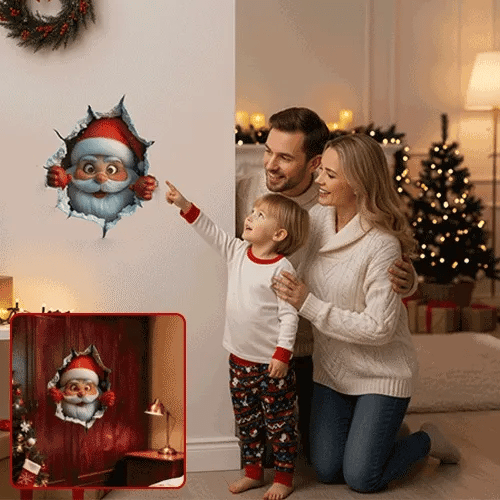 😍Santa Claus Wall Sticker Christmas wall sticker scene