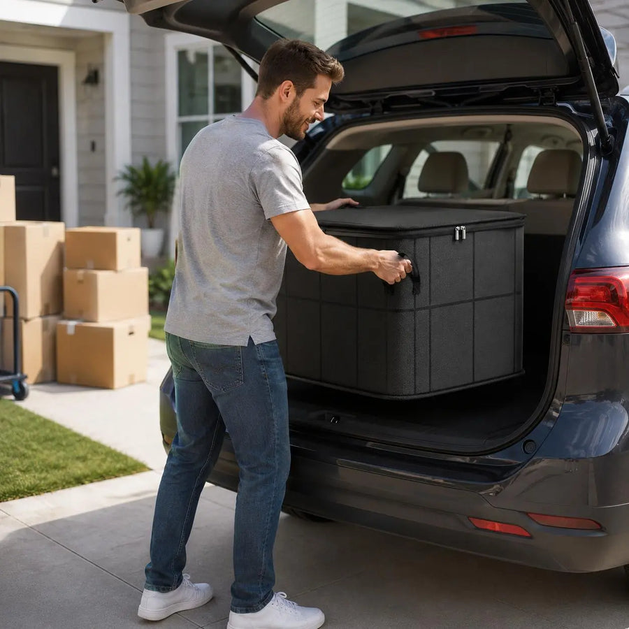 Customer review photo of organizer for seasonal storage