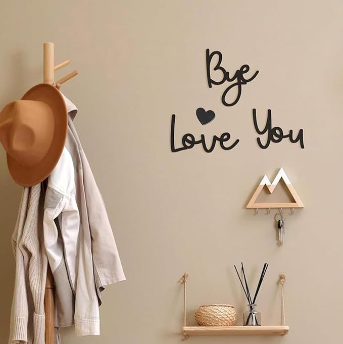 Love you Bye ✨Wooden Wall Hanging Sign Decoration - No Wall Damage