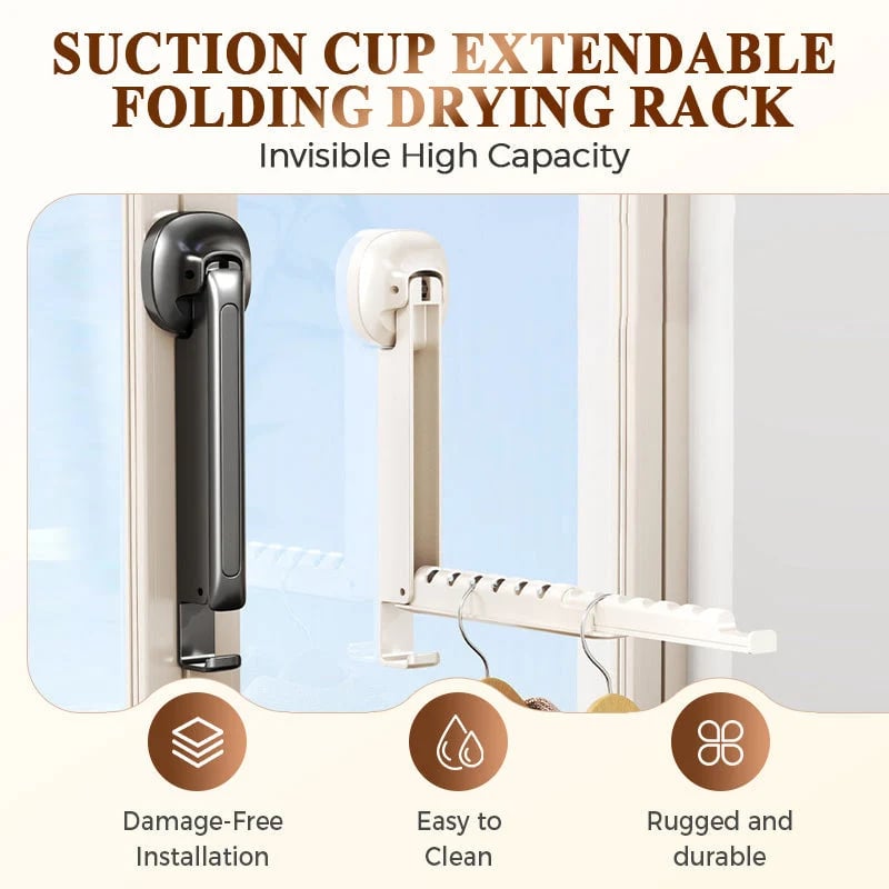 Suction Cup Extendable Folding Drying Rack