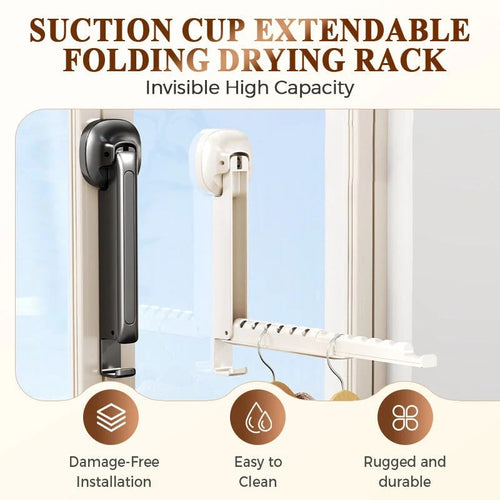 Suction Cup Extendable Folding Drying Rack