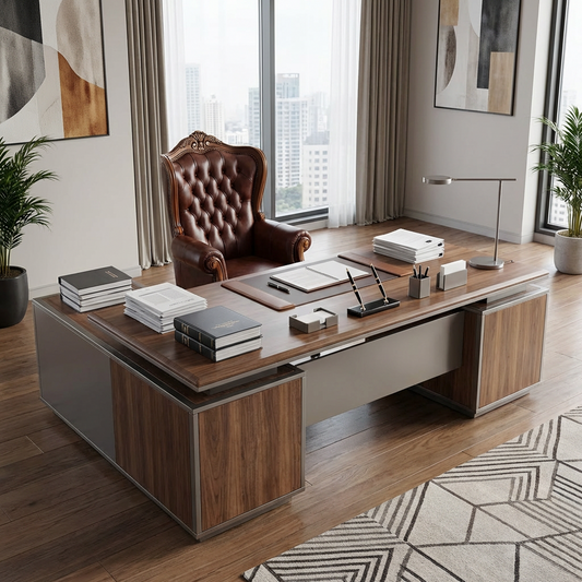 Executive Tufted Leather Office Chair