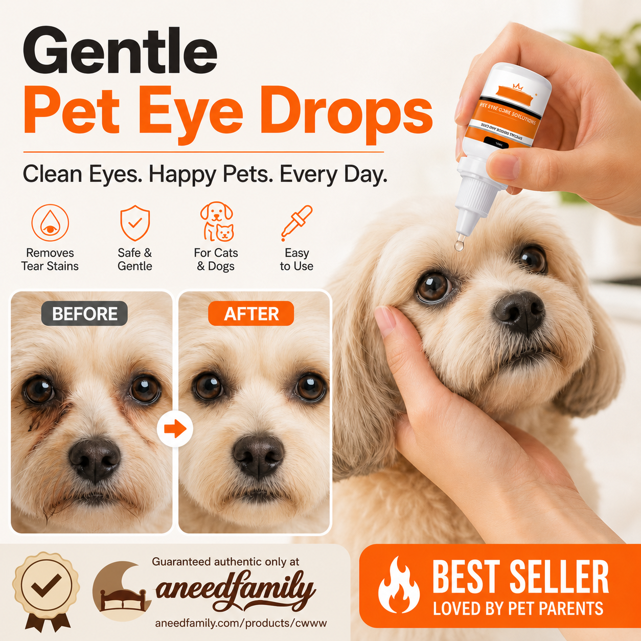 🎉🎉Buy 3 Get 2 Free! 🐈🐕Protect your furry friends' hygiene and health!Gentle Cleansing Pet Eye Drops