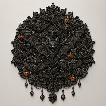 🦇Midnight Haunt 3D Metal Wall Art Collection | Metal Skull. Ghost & Bat Decor with 3D Visual Effect for Haunted Wall Displays 🎃