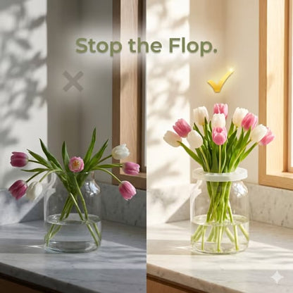 🌸🔥Reusable Silicone Flower Arranging Grid. Stretches Over The Rim of Vase. Self-Grips to Glass. for Easy Flower Arranging.