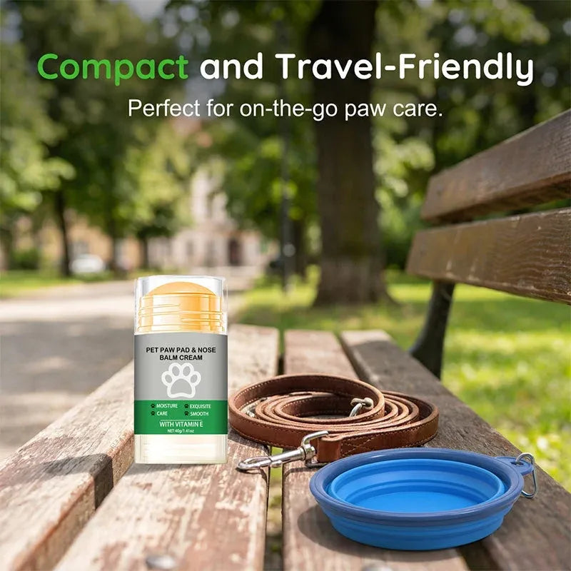 🔥Hot Sale 49% OFF🔥 Moisturizing Pet Paw Balm Stick – Coconut & Beeswax. Lick-Safe. No-Mess 🐾 in use