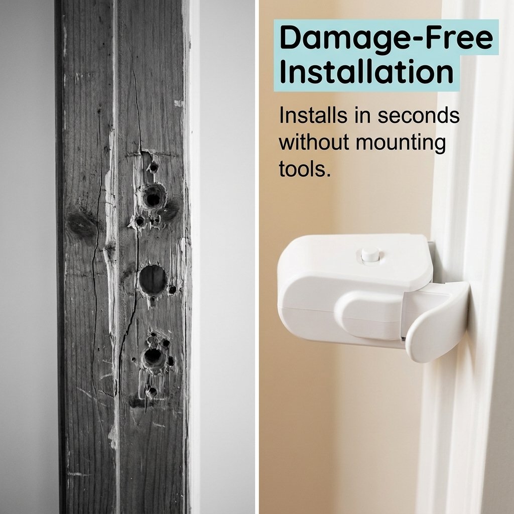🔥HOT SALE⚡Ultimate No-Drill Child Door Lock