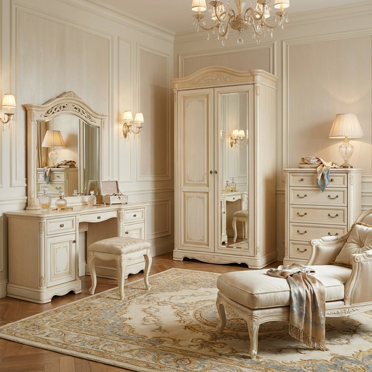 French Country 2-Door Wardrobe Armoire