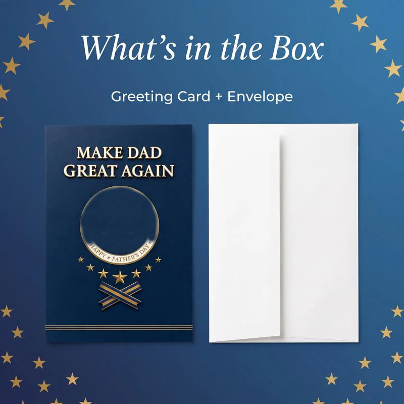 Make Dad Great Again Funny Talking Father's Day Card 🎙️👑