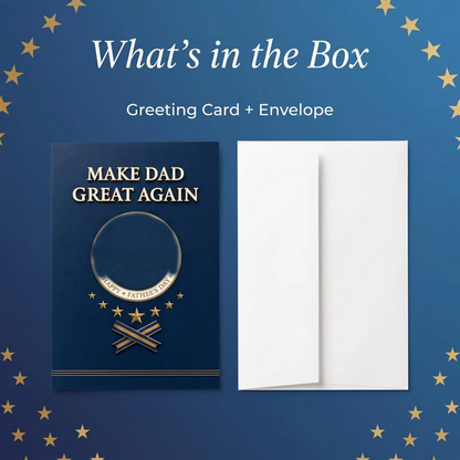 Make Dad Great Again Funny Talking Father's Day Card 🎙️👑