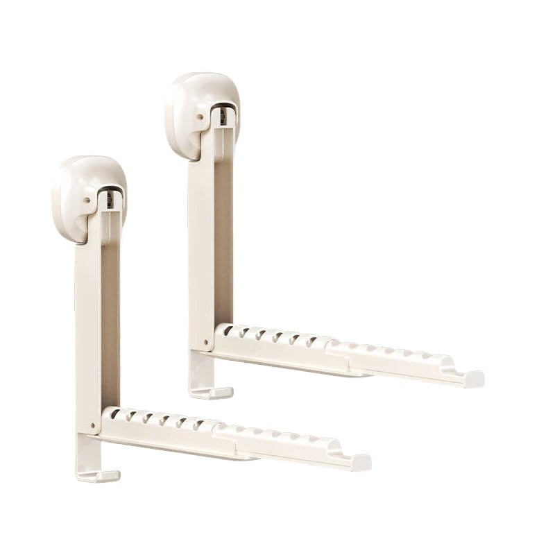 Suction Cup Extendable Folding Drying Rack in use