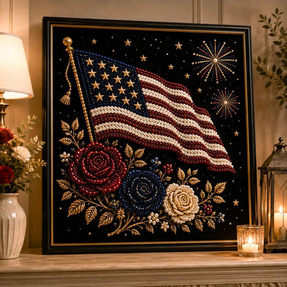 🦅America 250th Anniversary Pearl Art Kit – Stars & Stripes Skyline Limited Edition (Buy 2 Free Shipping)