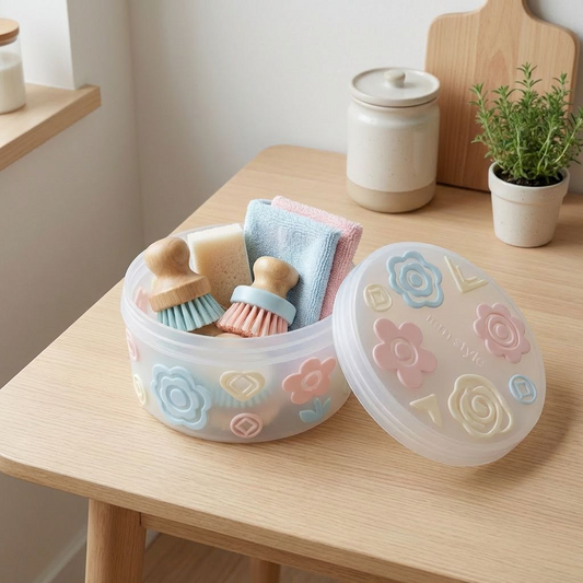 Floral Frosted Food Storage Container