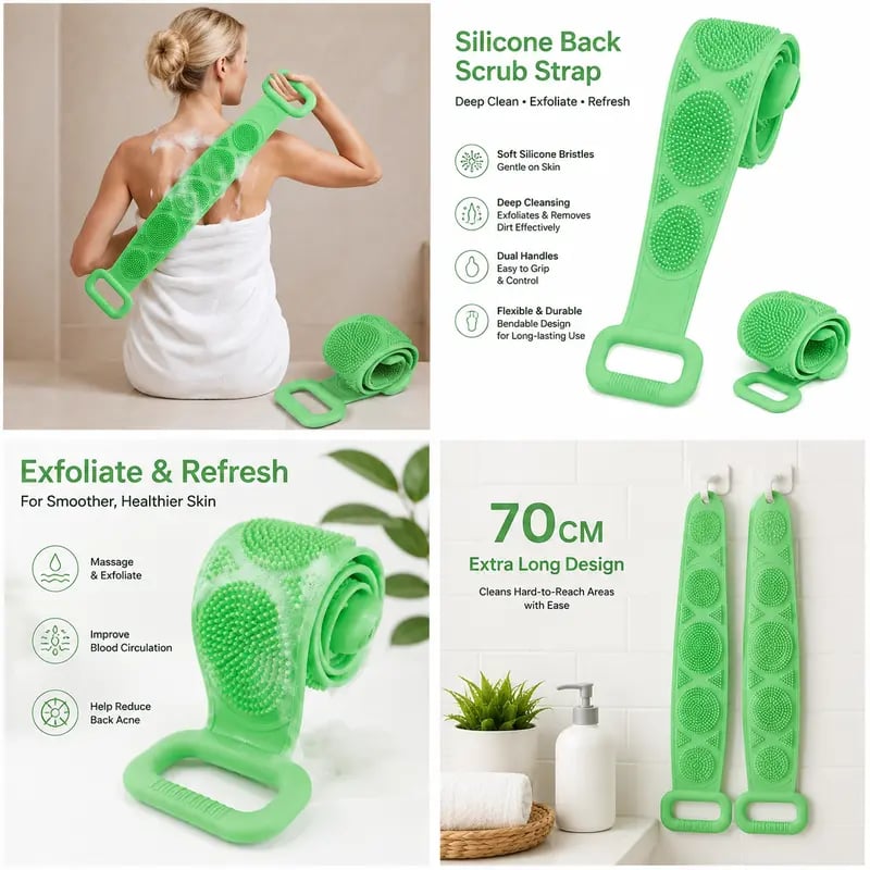 Silicone Bath Brush texture detail