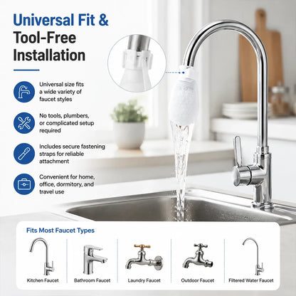 Faucet Filter Cotton Bags - Universal. 100 PCS Splash-Proof Faucet Filter 🌟Set