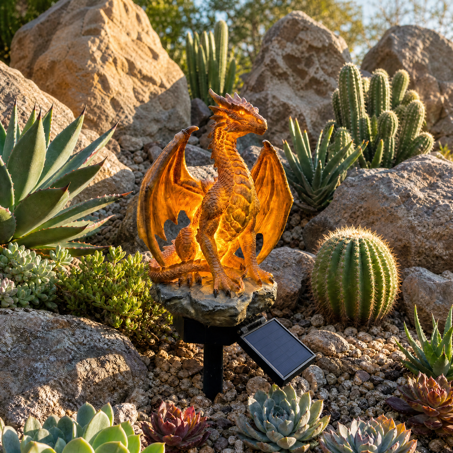 Customer review photo of dragon garden light on patio