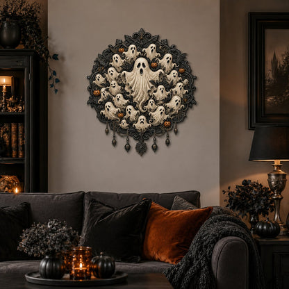 🦇Midnight Haunt 3D Metal Wall Art Collection | Metal Skull. Ghost & Bat Decor with 3D Visual Effect for Haunted Wall Displays 🎃