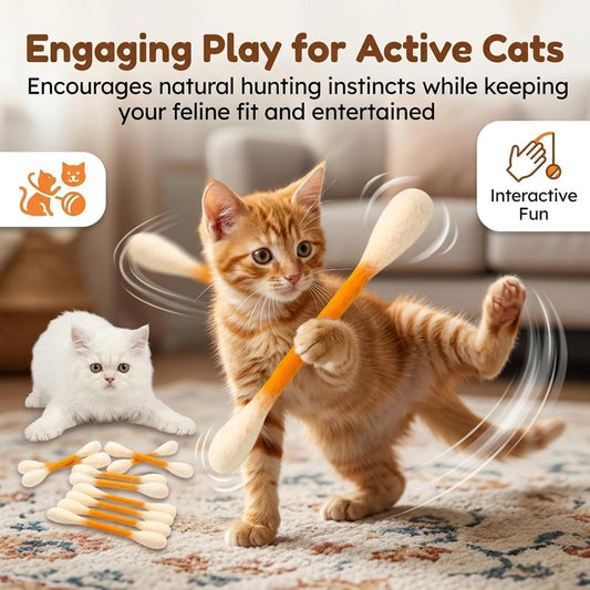 ❤️For happy. healthy. and active indoor cats🐱Swabs Large Size Cat Toys with Catnip