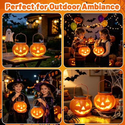 Solar Halloween Pumpkin Lantern Outdoor Decor 🎃✨