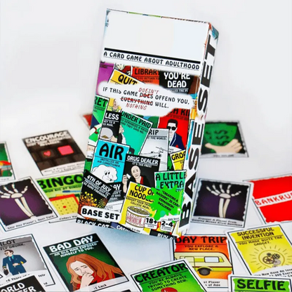 A Game About Adulthood – Darkly Humorous Party Card Game for Adults. Life Simulation. Wealth Building. Retirement & Graveyard Revenge