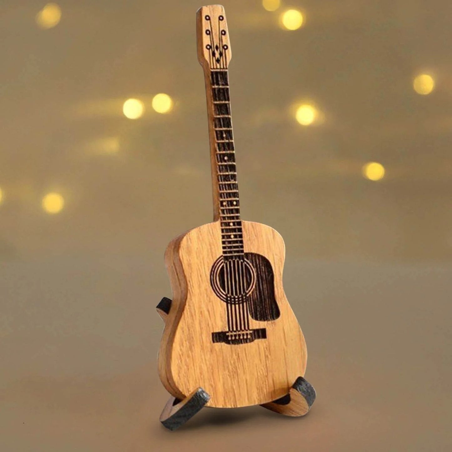 🎁Mini Cute Edition Wooden Guitar Plectrum Case🎸