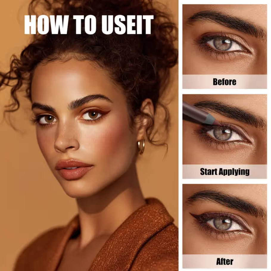 24HR Waterproof Eyeliner Pencil with Built-in Sharpener