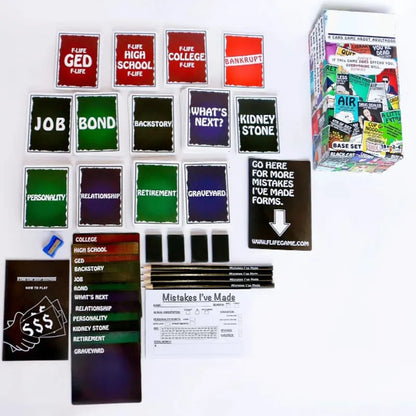 A Game About Adulthood – Darkly Humorous Party Card Game for Adults. Life Simulation. Wealth Building. Retirement & Graveyard Revenge