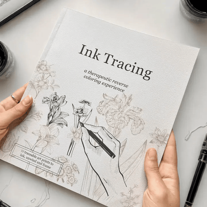 ✍️Beginner-Friendly💕Ink Tracing: A Therapeutic Reverse Coloring Experience (📚Premium Edition | Thick Paper | Easy-Tear. Frame-Ready Pages)