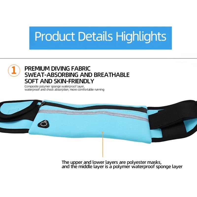 🏃 Running Phone Holder – Waterproof. Sweat-Absorbing. Multi-Compartment 🎧