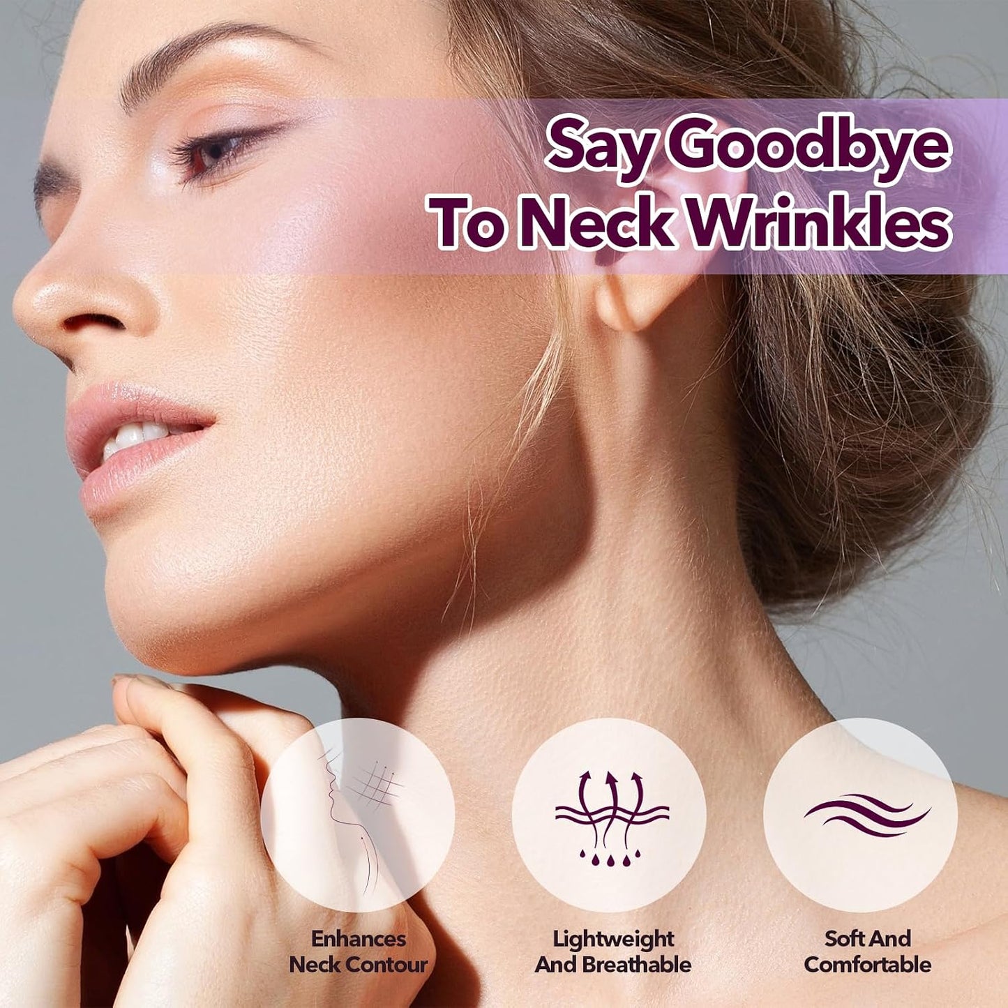 20-Piece Invisible Neck Lift Tape – Reusable Face Lifting Strips for Double Chin, Neck & Jawline Firming, Helps Reduce Neck Lines and Wrinkles
