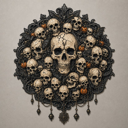 🦇Midnight Haunt 3D Metal Wall Art Collection | Metal Skull. Ghost & Bat Decor with 3D Visual Effect for Haunted Wall Displays 🎃