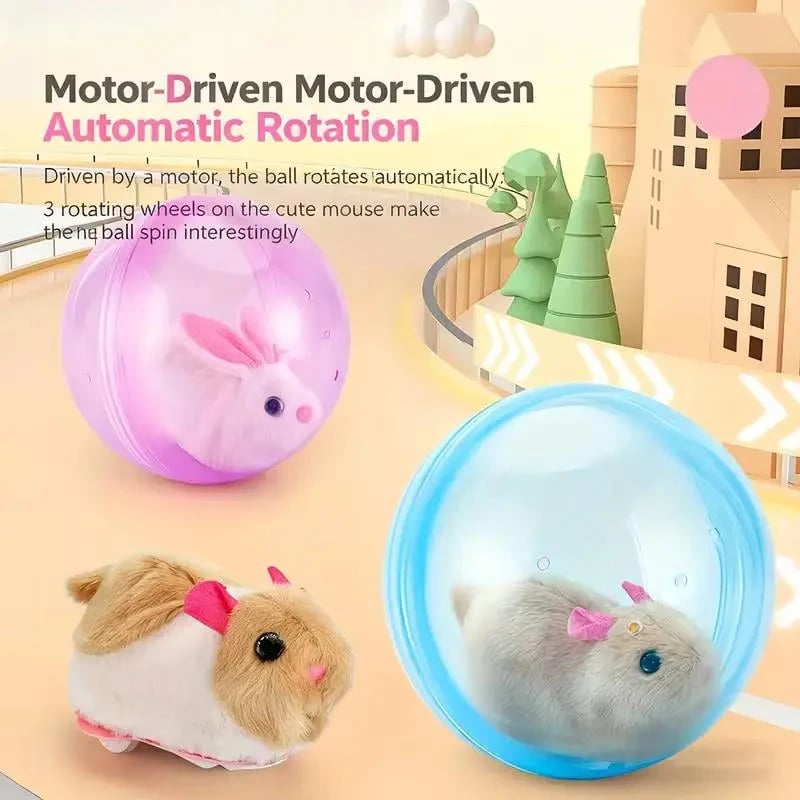 Self-Rolling Interactive Cat Ball moving on the floor