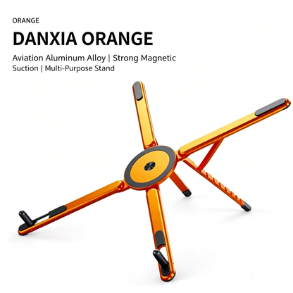 🎉LAST DAY 50% OFF📱4-in-1 MultifunctioneleMagnetischeApparaatstandaard:Aluminiumlegering -Draagbaar, Verstelbaar& Stabiel VoorTelefoon/Tablet/Lapto