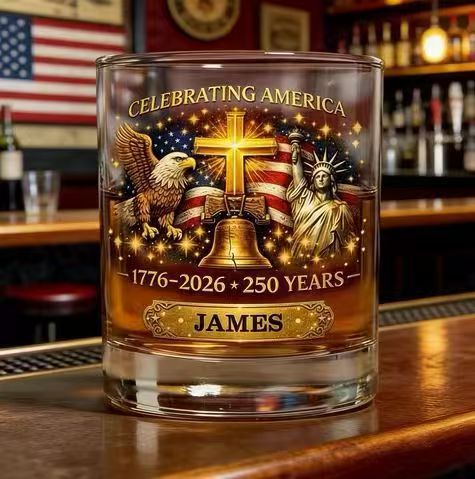 Limited Edition 2026 USA 250th Anniversary Commemorative Glass – 1776-2026 Heritage Edition