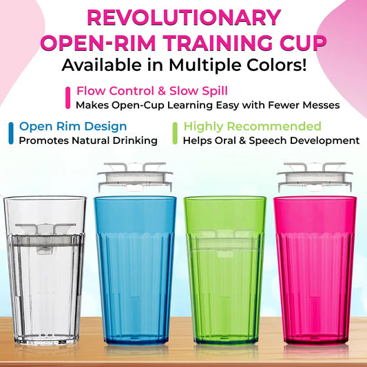 🍼 360-Rim Training Cup – Safe & Pediatrician-Recommended-Montessori Weaning Training for Toddlers Learning to Drink